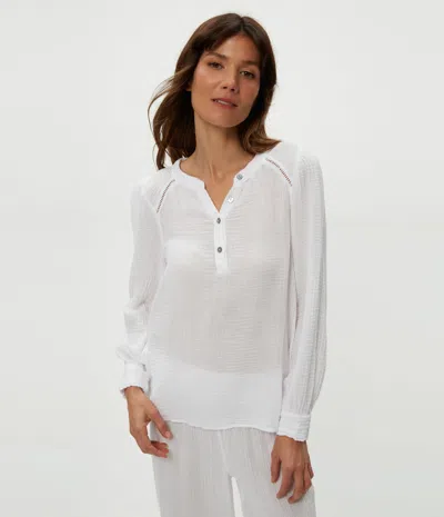 Michael Stars Kacey Peasant Top In White