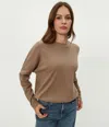 Michael Stars Kaley Crewneck Tee In Brown