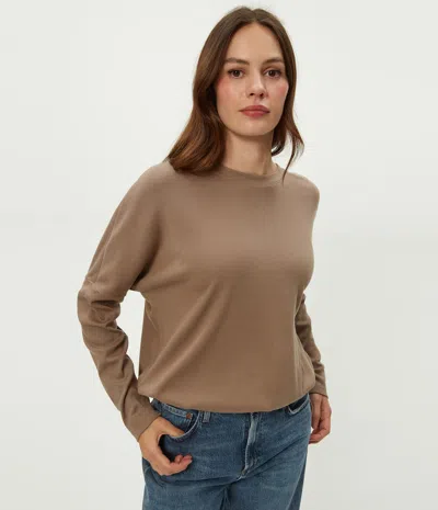 Michael Stars Kaley Crewneck Tee In Brown