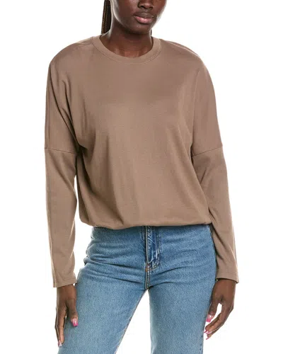 Michael Stars Kaley Crewneck T-shirt In Brown