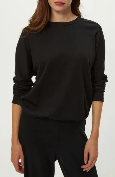 Michael Stars Kaley Long Sleeve Cotton & Modal T-shirt In Black