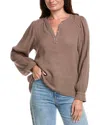 Michael Stars Kasey Peasant Top In Animal Print