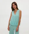 Michael Stars Kate Gauze Surplice Tank