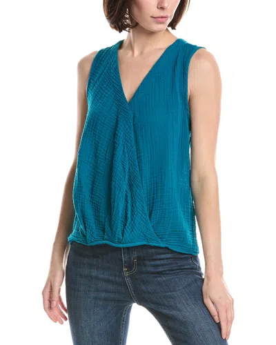 Michael Stars Kate Surplice Tank In Blue