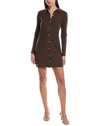 Michael Stars Kayla Button-down Cardigan Dress In Brown