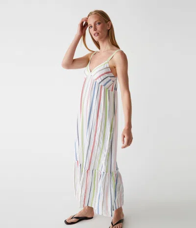 Michael Stars Keeley Maxi Dress In White Combo