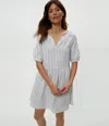 Michael Stars Jude Square Neck Mini Dress In Admiral Stripe In Sachet Stripe