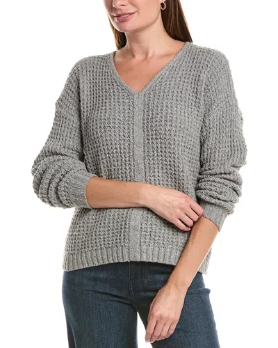 Michael Stars Kelsie V-neck Sweater In Gray