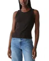 Michael Stars Kendall Cropped Tank In Black
