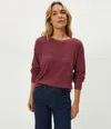 Michael Stars Keri Thermal Pullover In Brown