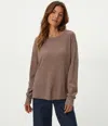 Michael Stars Keri Thermal Pullover In Brown