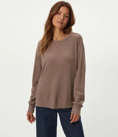Michael Stars Keri Thermal Pullover In Brown