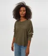 Michael Stars Keri Thermal Pullover In Green