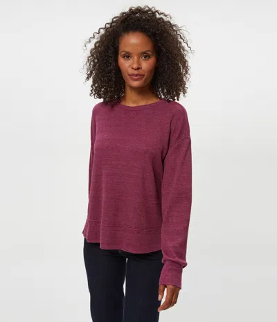 Michael Stars Keri Thermal Pullover In Pink