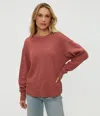 Michael Stars Keri Thermal Pullover In Red