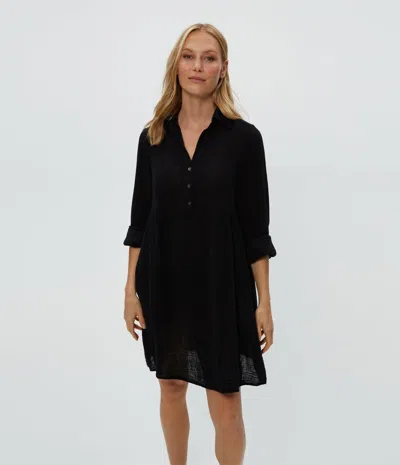 Michael Stars Kimberly Shirt Waist Dress In Black