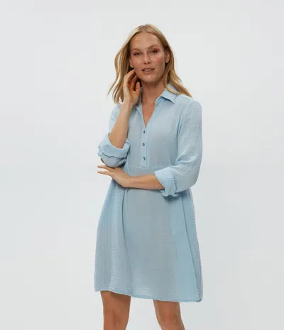 Michael Stars Kimberly Shirt Waist Dress In Blue