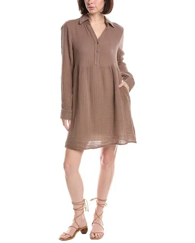 Michael Stars Kimberly Shirt Waist Dress In Brown
