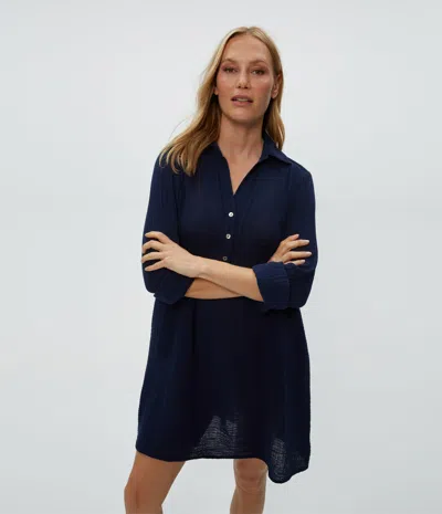 Michael Stars Kimberly Shirt Waist Dress In Nocturnal