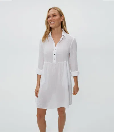 Michael Stars Kimberly Shirt Waist Dress In White
