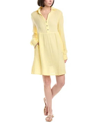 Michael Stars Kimberly Shirt Waist Dress In Yellow