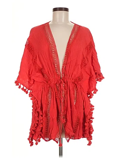 Pre-owned Michael Stars Kimono In Red