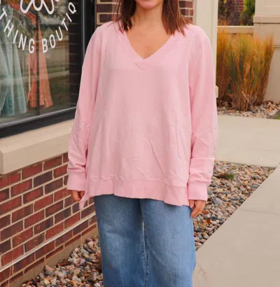 Michael Stars Kingsley Lightweight Terry Tunic In Rose