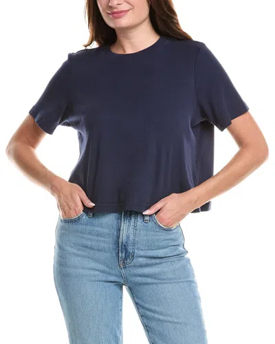 Michael Stars Kristen Crop T-shirt In Blue