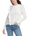 Michael Stars Kristi Top With Ruffle Detail In White