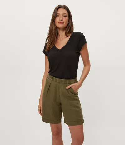 Michael Stars Lacey Linen Short In Green