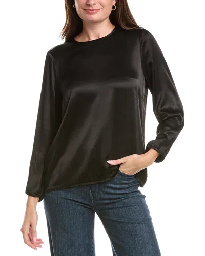 Michael Stars Lali Crew Neck Blouse In Black