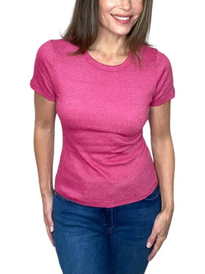 Michael Stars Lani Crew Neck Tee In Sangria
