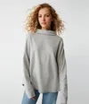 Michael Stars Laurel Mock Neck Top In Heather Grey