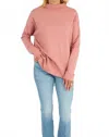 Michael Stars Laurel Mock Neck Top In Berrywood In Pink