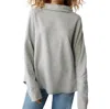Michael Stars Laurel Mock Neck Top In Grey