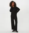 Michael Stars Leann Straight Rib Pant In Black