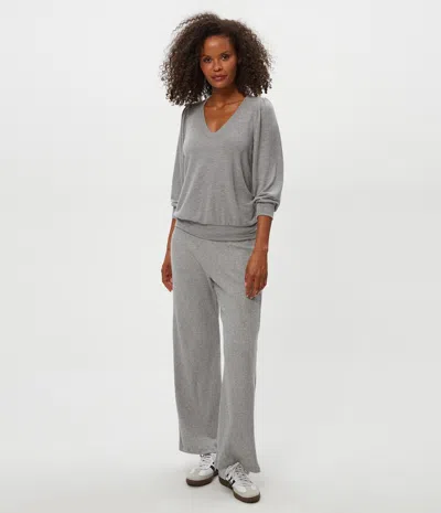Michael Stars Leann Straight Rib Pant In Gray