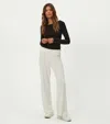 Michael Stars Leann Straight Rib Pant In White