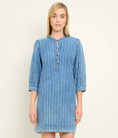 Michael Stars Leanne Mini Dress In Indigo Stripe In Blue