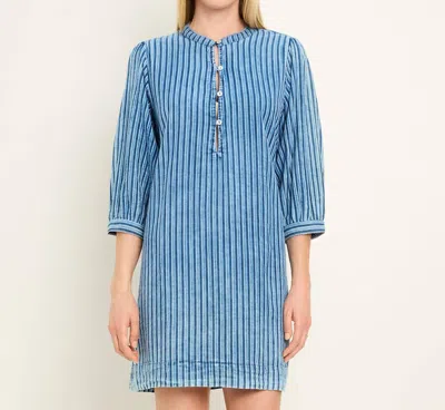 Michael Stars Leanne Mini Dress In Indigo Stripe In Blue