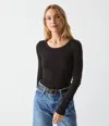 Michael Stars Legacy Supima Tee With Raw Edge In Berrywood