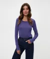 Michael Stars Legacy Supima Tee With Raw Edge In Moonlit