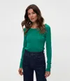 Michael Stars Legacy Supima Tee With Raw Edge In Peppermint