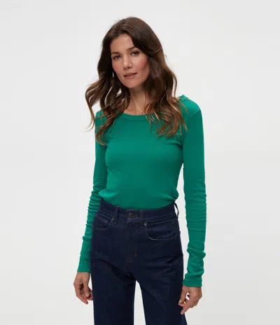 Michael Stars Legacy Supima Tee With Raw Edge In Peppermint