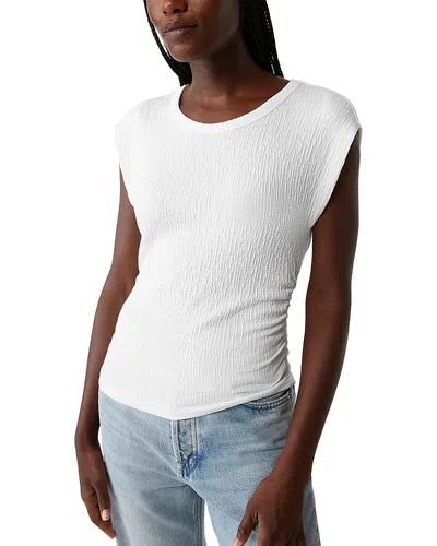 Michael Stars Leighton Power Shoulder Top In White