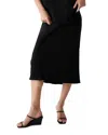 Michael Stars Leila Bias Cut Satin Skirt In Black