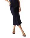 Michael Stars Leila Bias Cut Satin Skirt In Nocturnal