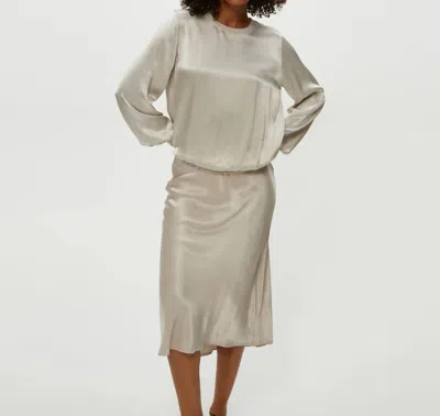 Michael Stars Leila Bias Cut Skirt In Cement In Neutral