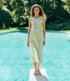 Michael Stars Leila Bias Midi Skirt In Green