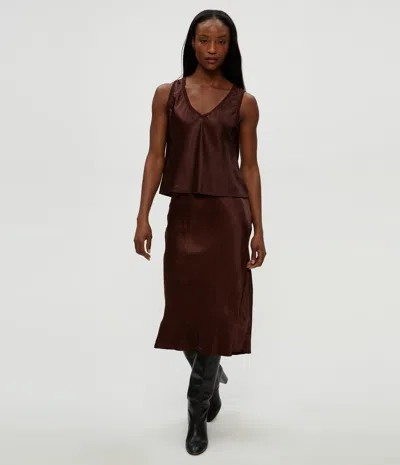 Michael Stars Leila Bias Midi Skirt In Brown